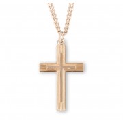 16kt Gold Over Sterling Medal Fancy Cross 24" Chain - Boxed - Necklace 16kt Gold Over Sterling Medal Fancy Cross 24" Chain - Boxed - Necklace