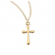 Gold Over Sterling Silver Cross - Necklace