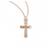 Sterling Silver High Polished Cross - Necklace