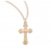 Gold Over Sterling Silver Cross - Necklace