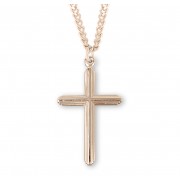 16kt Gold Over Sterling Inlayed Cross 20" Chain - Boxed - Necklace 16kt Gold Over Sterling Inlayed Cross 20" Chain - Boxed - Necklace