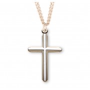 16kt Gold Over Sterling Inlayed Cross 20" Chain - Boxed - Necklace 16kt Gold Over Sterling Inlayed Cross 20" Chain - Boxed - Necklace