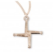Gold Over Sterling Silver St. Brigid Cross - Necklace