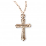 16kt Gold Over Sterling Tiny Fancy Cross - 16"Ch Boxed - Necklace