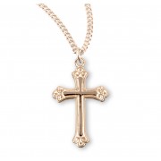 Gold Over Sterling Silver Cross - Necklace