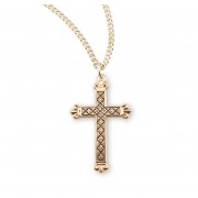 16kt Gold Over Sterling Medal Fancy Cross - 18" Chain - Boxed - Necklace 16kt Gold Over Sterling Medal Fancy Cross - 18" Chain - Boxed - Necklace
