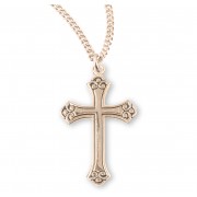 16kt Gold Over Sterling Medal Fancy Black Etched Enameled Cross 18" Chain - Boxed - Necklace 16kt Gold Over Sterling Medal Fancy Black Etched Enameled Cross 18" Chain - Boxed - Necklace