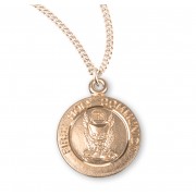 16kt Gold Over Sterling Medal Round Communion Medal 18" Chain - Boxed - Necklace 16kt Gold Over Sterling Medal Round Communion Medal 18" Chain - Boxed - Necklace