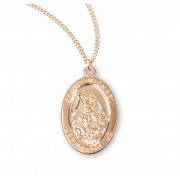 16kt Gold Over Sterling Oval St Michael - 20" Chain - Boxed - Necklace