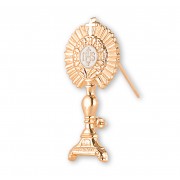 16kt Gold Over Sterling Silver Monstrance Pin - Boxed 16kt Gold Over Sterling Silver Monstrance Pin - Boxed