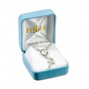 Finest Austrian Crystal White Pearl and Miraculous Medal Necklace