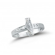 Sterling Crucfix Ring Size 10 - Boxed