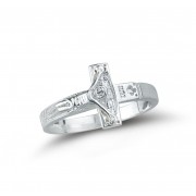 Sterling Crucfix Ring Size 11 - Boxed