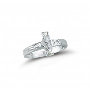 Sterling Crucfix Ring Size 5 - Boxed