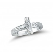 Sterling Crucfix Ring Size 7 - Boxed
