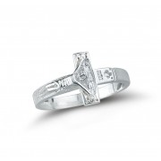 Sterling Crucfix Ring Size 8 - Boxed