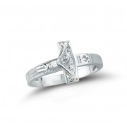 Sterling Crucfix Ring Size 9 - Boxed