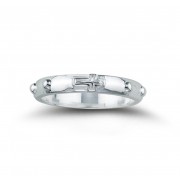 Sterling Rosary Ring Size 11 - Boxed