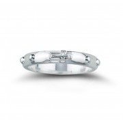 Sterling Rosary Ring Size 5 - Boxed