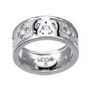Sterling Silver "Ave Maria" Rosary Ring
