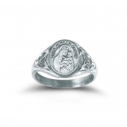 Sterling Silver Our Lady of Perpetual Help Ring with Sacred Heart Inside