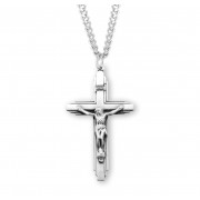 Sterling Silver Rosary Crucfix 24" Chain - Boxed - Necklace