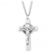 Sterling Silver Rosary Crucfix 24" Chain - Boxed - Necklace
