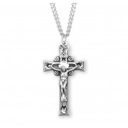 Sterling Silver Rosary Crucfix 24" Chain - Boxed - Necklace