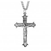 Sterling Silver Rosary Crucfix 24" Chain - Boxed - Necklace