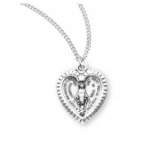 Sterling Silver Heart Miraculous *18" Chain - Boxed - Necklace
