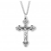 Sterling Silver Rosary Crucfix 24" Chain - Boxed - Necklace