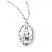 Sterling Silver Oval Miraculous 18" Chain - Boxed - Necklace