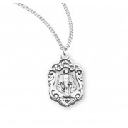Sterling Silver Small Fancy Miraculous 18" Chain - Boxed - Necklace Sterling Silver Small Fancy Miraculous 18" Chain - Boxed - Necklace