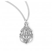 Sterling Silver Small Fancy Miraculous 18" Chain - Boxed - Necklace Sterling Silver Small Fancy Miraculous 18" Chain - Boxed - Necklace