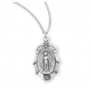 Sterling Silver Miraculous Medal18" Chain - Boxed - Necklace