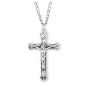 Sterling Silver Rosary Crucfix 24" Chain - Boxed - Necklace