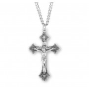 Sterling Silver Rosary Crucfix 24" Chain - Boxed - Necklace