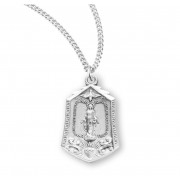 Sterling Silver Miraculous w/Heart 18" Chain - Boxed - Necklace