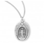 Sterling Silver Miraculous w/Wings 18" Chain - Boxed - Necklace