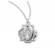 Sterling Silver Miraculous Medal in a Celtic Knot Frame w/ 18" Chain - Boxed - Necklace Sterling Silver Miraculous Medal in a Celtic Knot Frame w/ 18" Chain - Boxed - Necklace