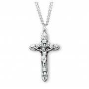 Sterling Silver Rosary Crucfix 24" Chain - Boxed - Necklace