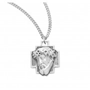 Head of Christ Sterling Silver Medal - Necklace