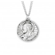Sterling Silver Profile Scapular 24" Chain - Boxed - Necklace
