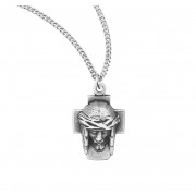 Sterling Silver Christ Head 18" Chain - Boxed - Necklace