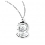Sterling Silver Small Profile Scapular 18" Chain - Boxed - Necklace Sterling Silver Small Profile Scapular 18" Chain - Boxed - Necklace