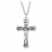 Sterling Silver Rosary Crucfix 24" Chain - Boxed - Necklace