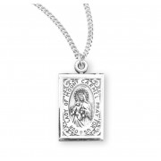 Sterling Silver Scapular Medal - 18" Chain - Boxed - Necklace