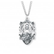 Sterling Silver Christ The King Medal-24"Ch- Boxed - Necklace