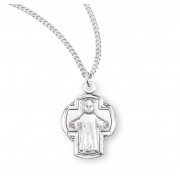 Sterling Silver Christ Child on Cross 18" Chain - Boxed - Necklace