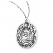 Sterling Silver Scapular Crown of Thorns 18" Chain - Boxed - Necklace